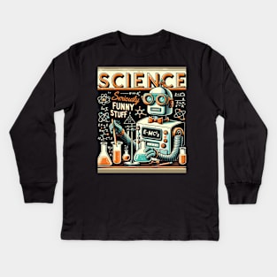 Funny Retro Science Art Kids Long Sleeve T-Shirt